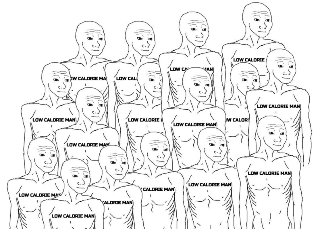 LOW CALORIE MAN crowd